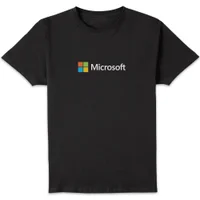 Microsoft Black Chest Print Standard T-Shirt