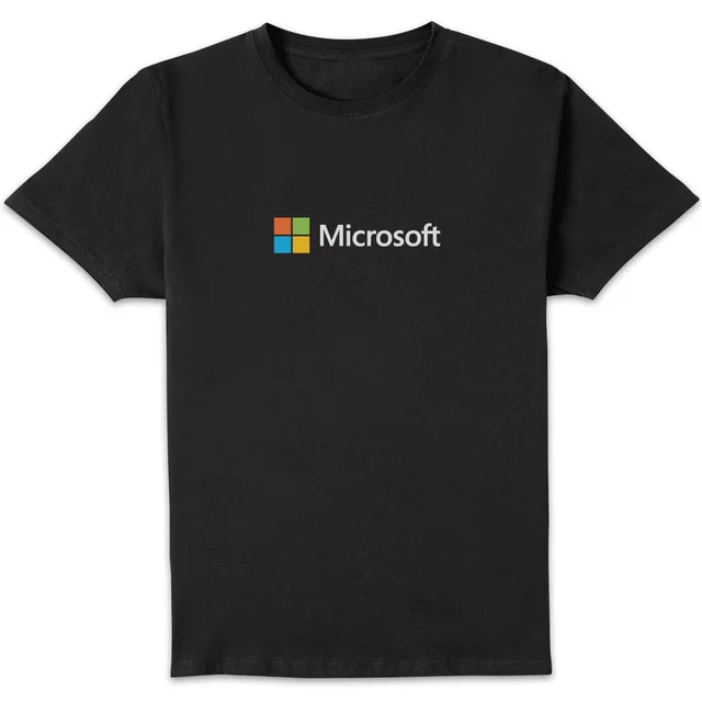 Microsoft Black Chest Print Standard T-Shirt