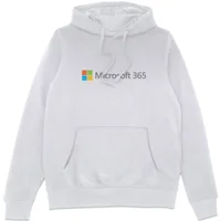 Microsoft 365 White Chest Print Hoodie