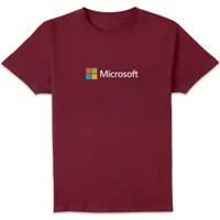 Microsoft Burgundy Chest Print Standard T-Shirt