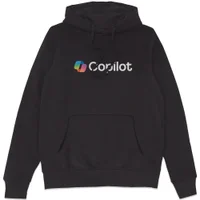 Copilot Black Chest Print Hoodie
