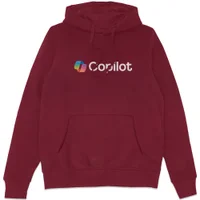 Copilot Burgundy Chest Print Hoodie