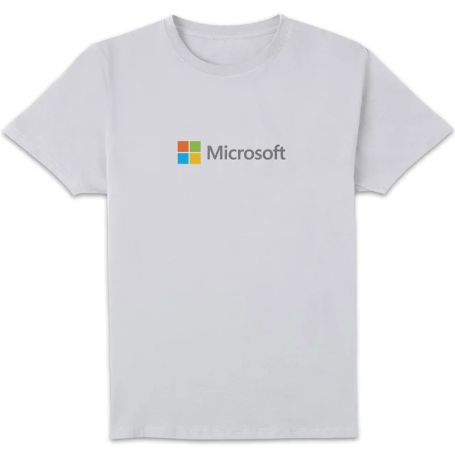Microsoft Chest Print Unisex T-Shirt - White