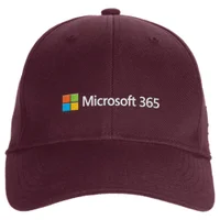Microsoft 365 Burgundy Embroidered Cap