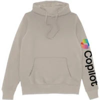 Copilot Cream Sleeve Print Hoodie