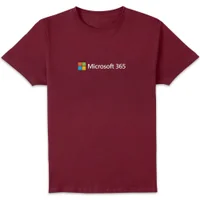 Microsoft 365 Chest Print Unisex T-Shirt - Burgundy