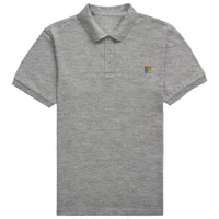Microsoft Grey Pocket Icon Embroidered Standard Polo Shirt