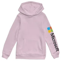 Microsoft Light Pink Sleeve Print Kids' Hoodie