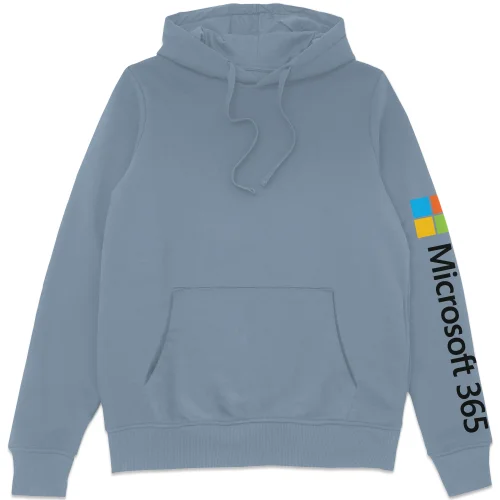 Microsoft 365 Stone Blue S Sleeve Print Hoodie Image 1