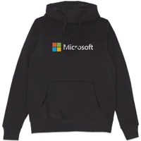 Microsoft Black Chest Print Hoodie