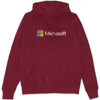 Microsoft Burgundy Chest Print Hoodie