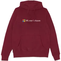 Microsoft Azure Burgundy Chest Print Hoodie