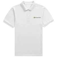 Microsoft 365 White Pocket Embroidered Standard Polo Shirt