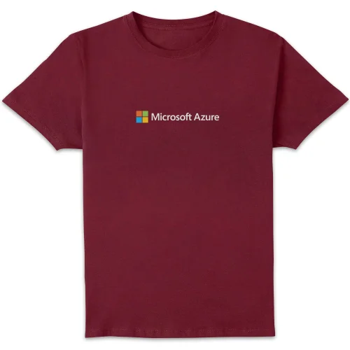 Microsoft Azure Burgundy S Chest Print Standard T-Shirt Image 1