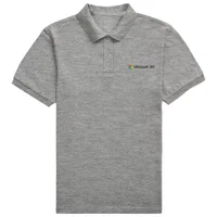 Microsoft 365 Grey Pocket Embroidered Standard Polo Shirt