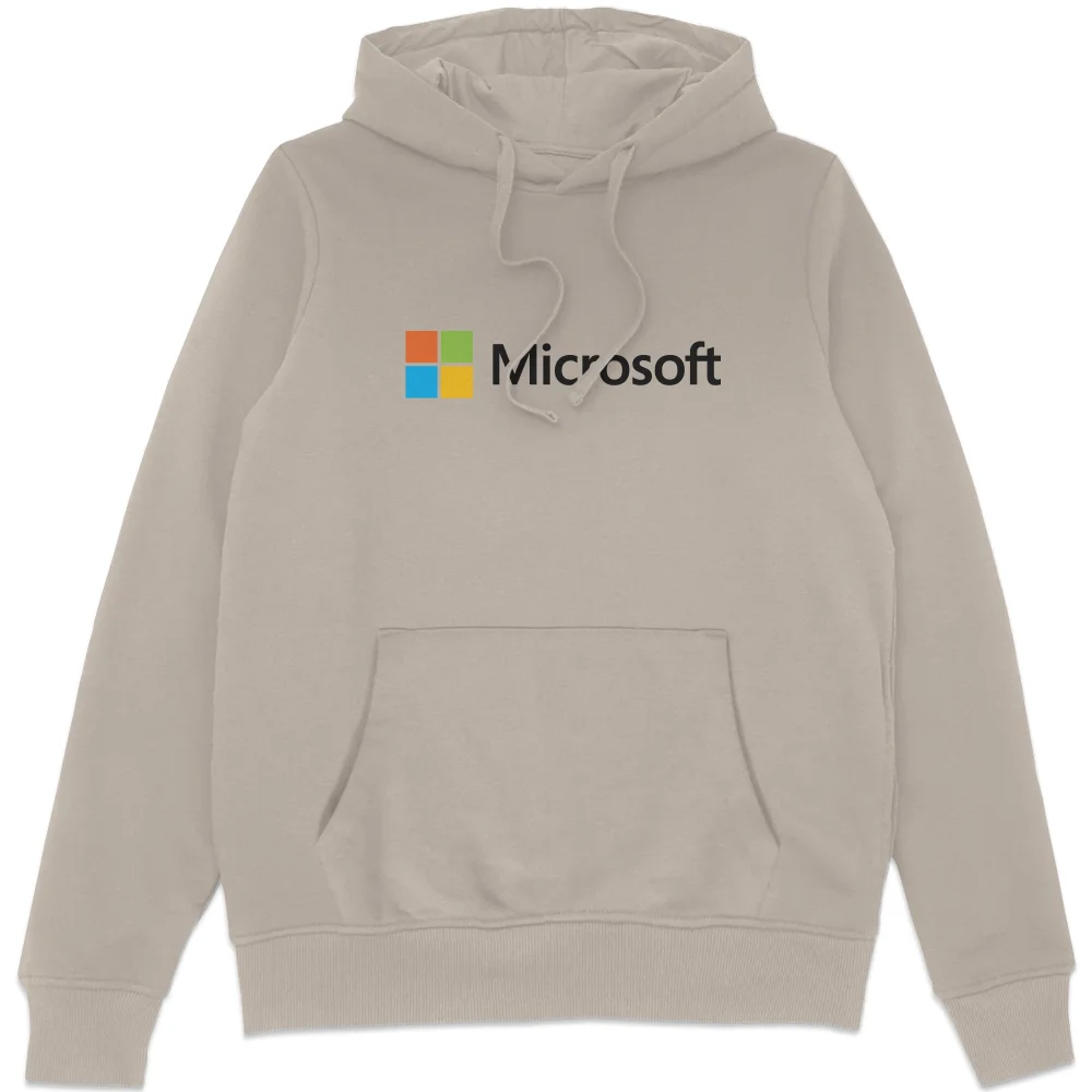 Microsoft Cream S Chest Print Hoodie Image 1