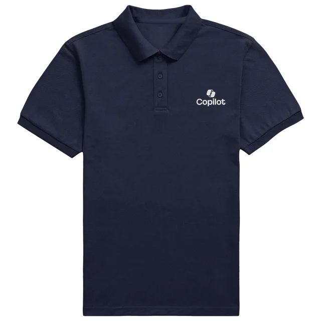Copilot Navy Pocket Embroidered Standard Polo Shirt