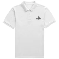 Copilot White Pocket Embroidered Standard Polo Shirt