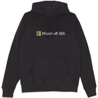 Microsoft 365 Black Chest Print Hoodie