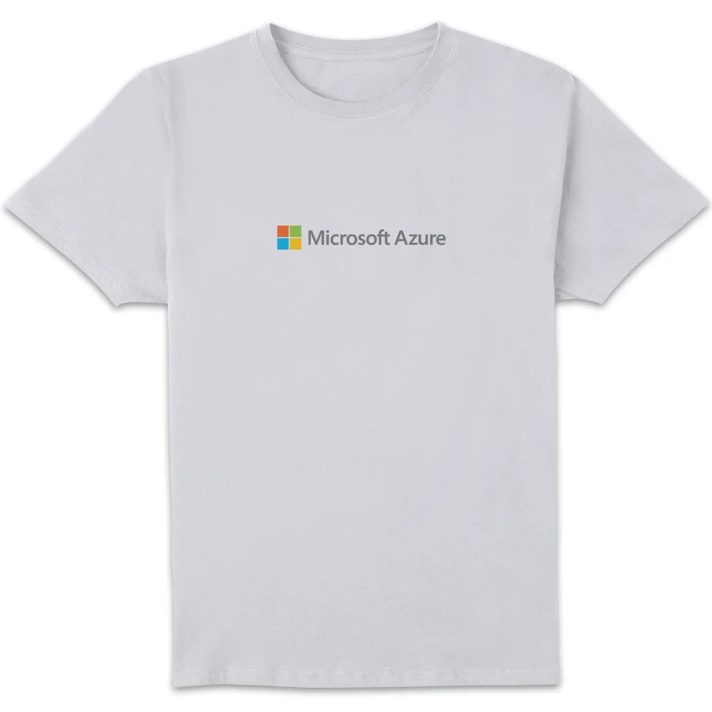 Microsoft Azure White S Chest Print Standard T-Shirt Image 1