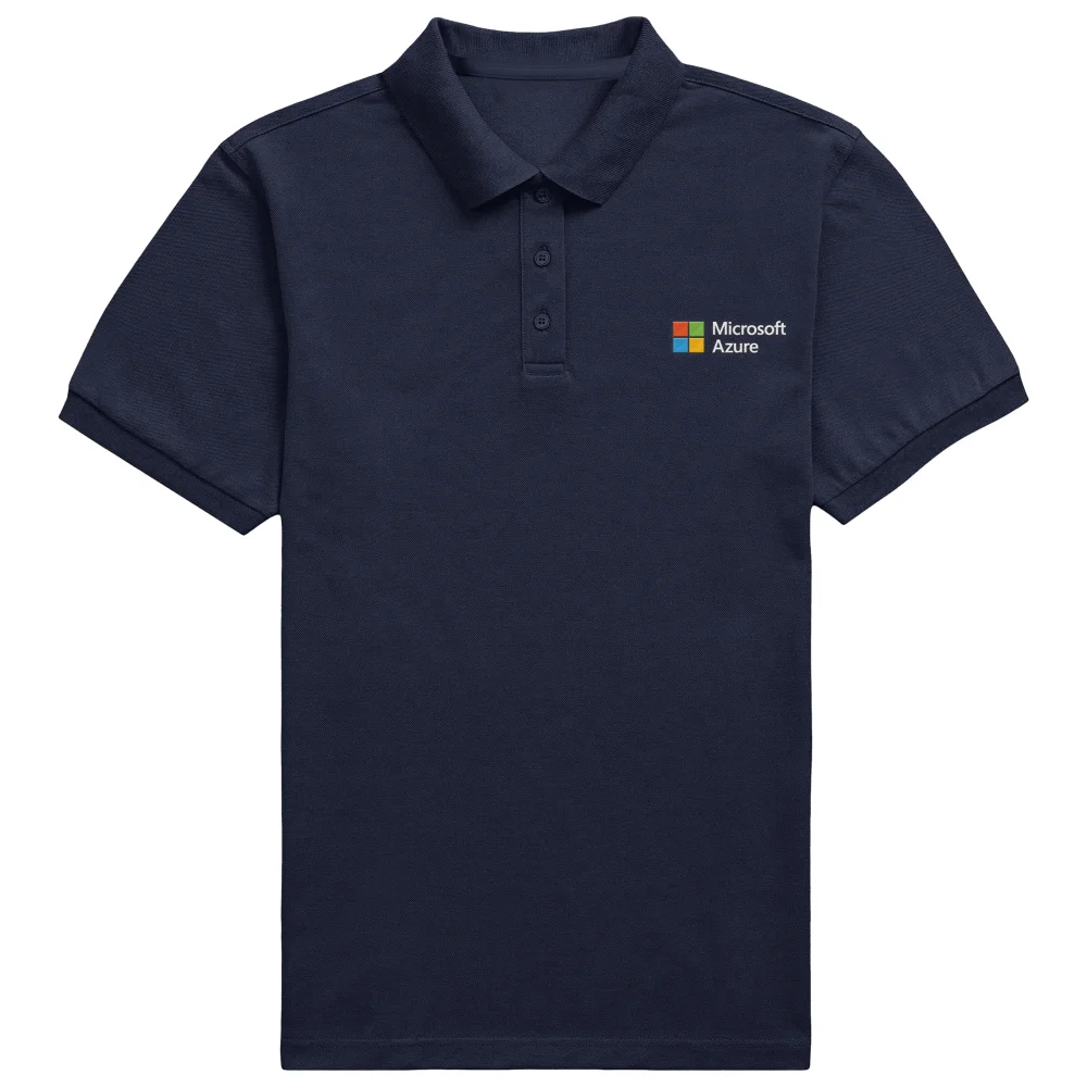 Microsoft Azure Navy S Pocket Embroidered Standard Polo Shirt Image 1