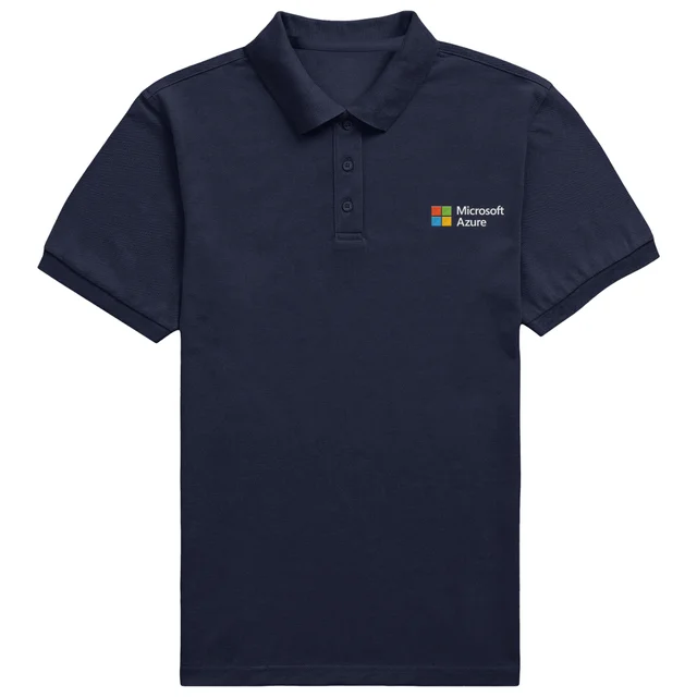 Microsoft Azure Navy Pocket Embroidered Standard Polo Shirt