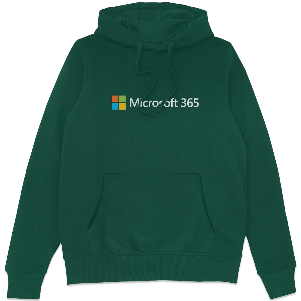 Microsoft 365 Green S Chest Print Hoodie Image 1