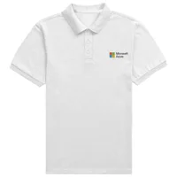 Microsoft Azure White Pocket Embroidered Standard Polo Shirt