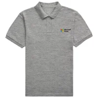 Microsoft Azure Grey Pocket Embroidered Standard Polo Shirt