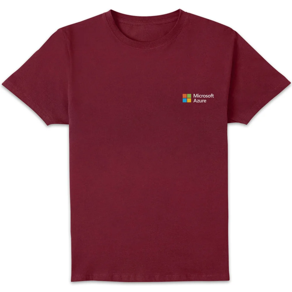 Microsoft Azure Burgundy S Pocket Print Standard T-Shirt Image 1
