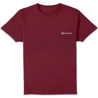 Microsoft Burgundy Pocket Print Standard T-Shirt