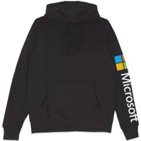 Microsoft Black Sleeve Print Hoodie