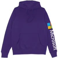 Microsoft Purple Sleeve Print Hoodie